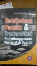KEBIJAKAN PUBLIK & PENYELENGGARAAN PEMERINTAH DAERAH